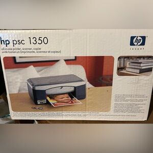 HP PSC 1350 All-in-One Printer - Gray and White